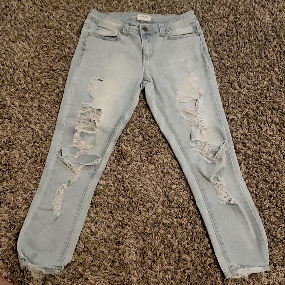 Skinny Blue Ripped Jeans